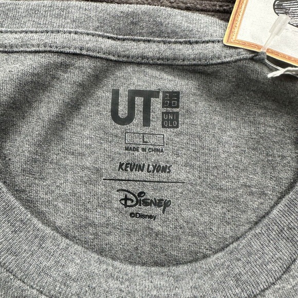 Uniqlo Kevin Lyons T-Shirt Men L Large Gray Cotton Mickey Mouse Doughnut Top. - Picture 3 of 11